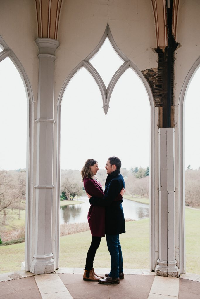Surrey proposal photography in The Gothic Tower