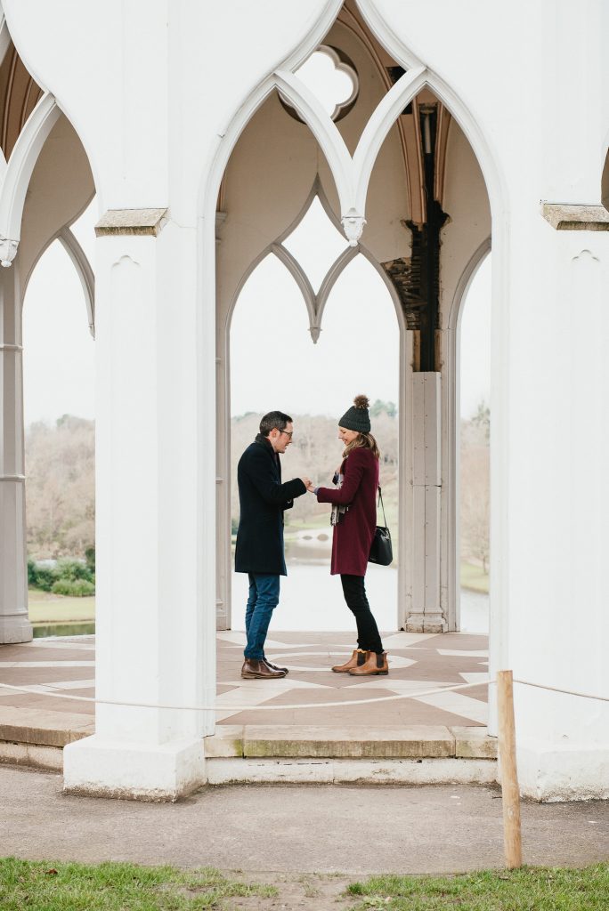 Couple get engaged at Painshill Park