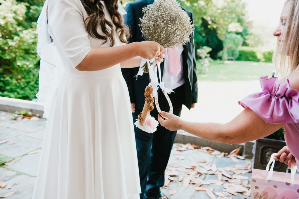 Bride gets goof luck charms