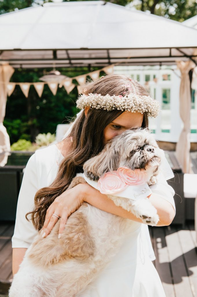 Bride with Beloved Family Pet