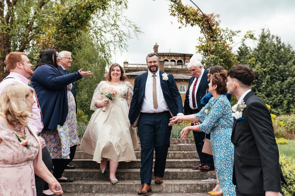 Fun Confetti Moments Intimate Surrey Wedding Photography