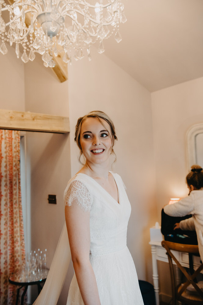 Candid bridal portrait - Surrey Wedding Photography