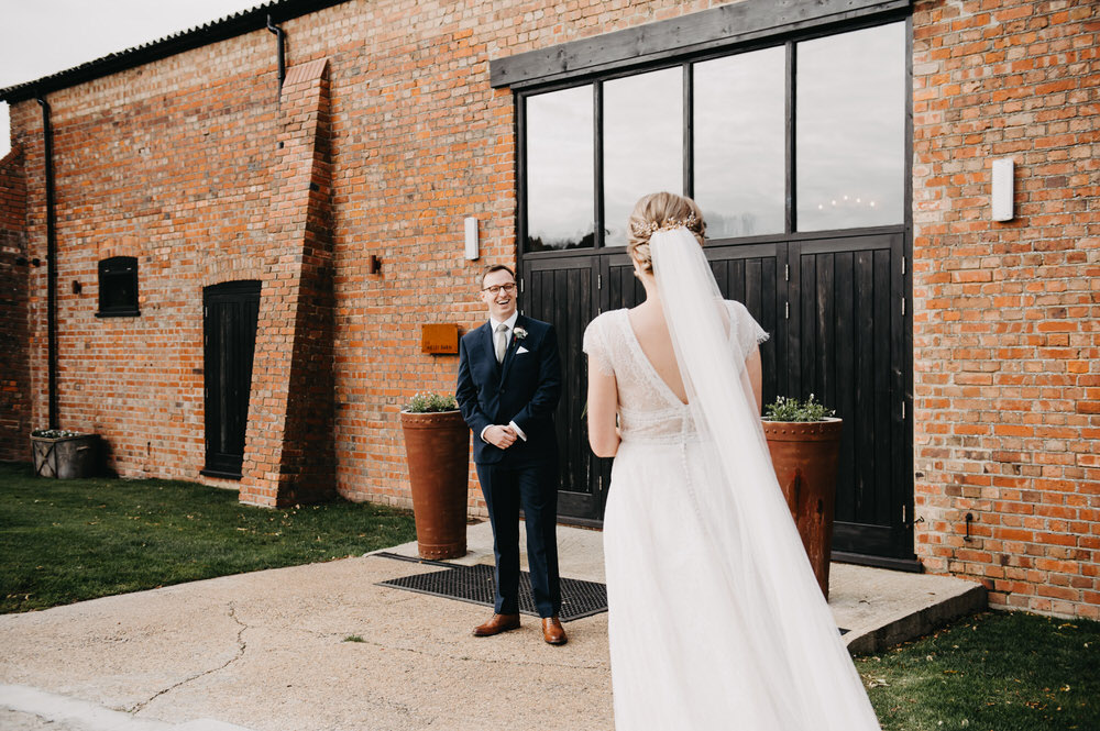Spontaneous and Candid First Look - Surrey Wedding