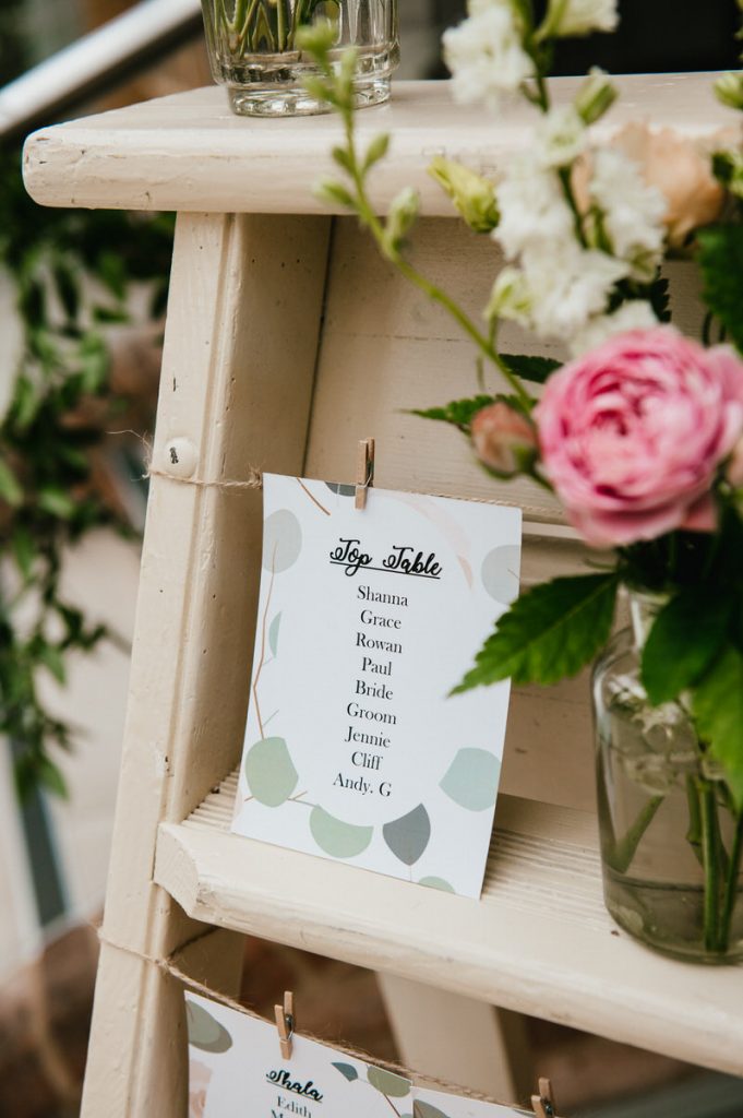 Rustic Ladder Seating Chart