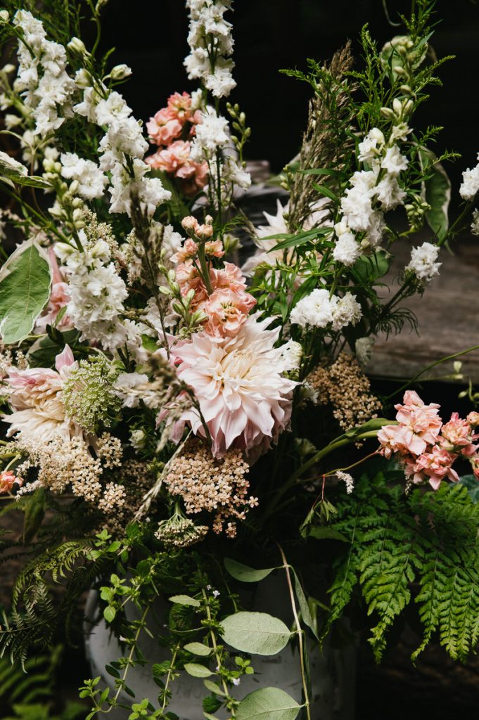 Dahlias Wedding Floral Arrangement