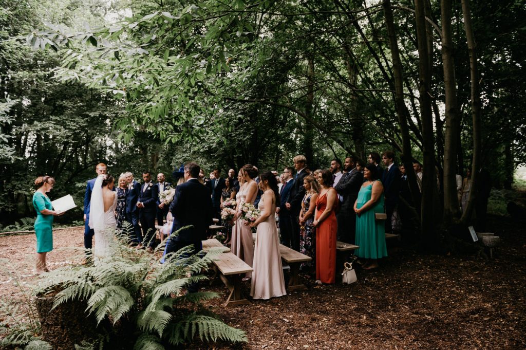 Outdoor Wedding Ceremony in Surrey Woodland
