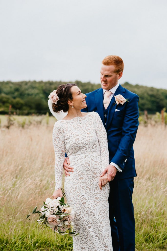 Natural and Candid Wedding Portrait, Outdoor Gate Street Barn Wedding