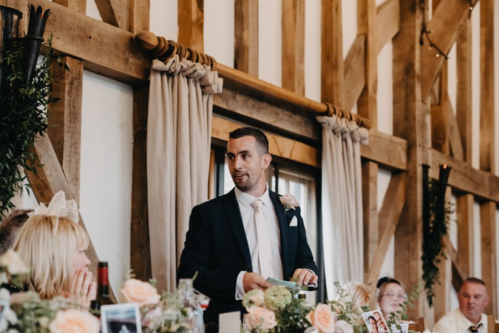 Candid Best Man Speech, Documentary Wedding Photography Surrey