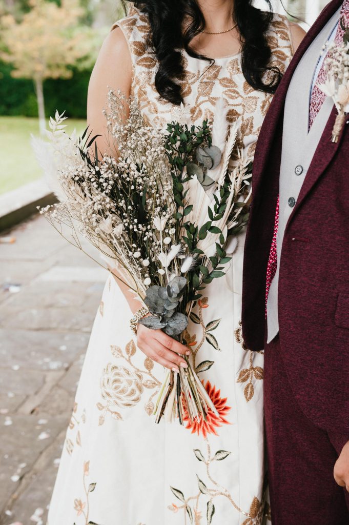 Dried Flower Bouquet, Surrey Registry Wedding