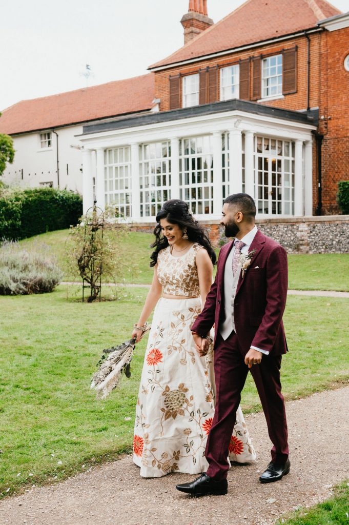 Natural Couples Walking in Leatherhead Registry Office Wedding