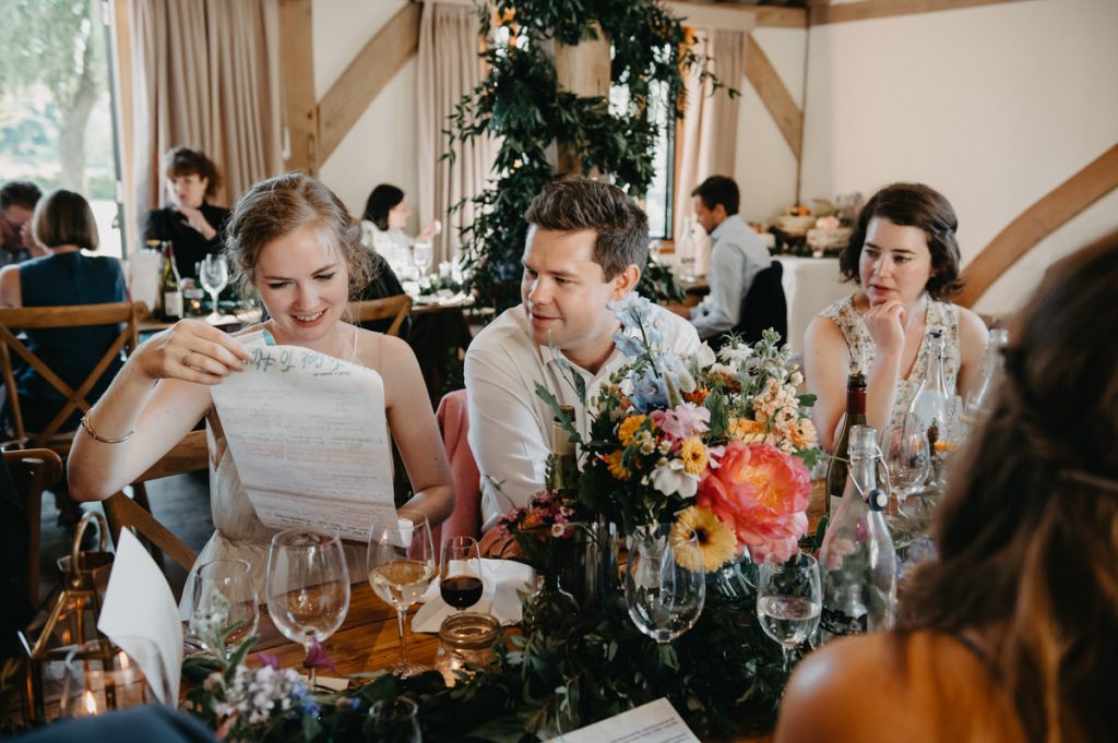Wedding Guests at Wedding Dinner - Surrey Wedding Photography