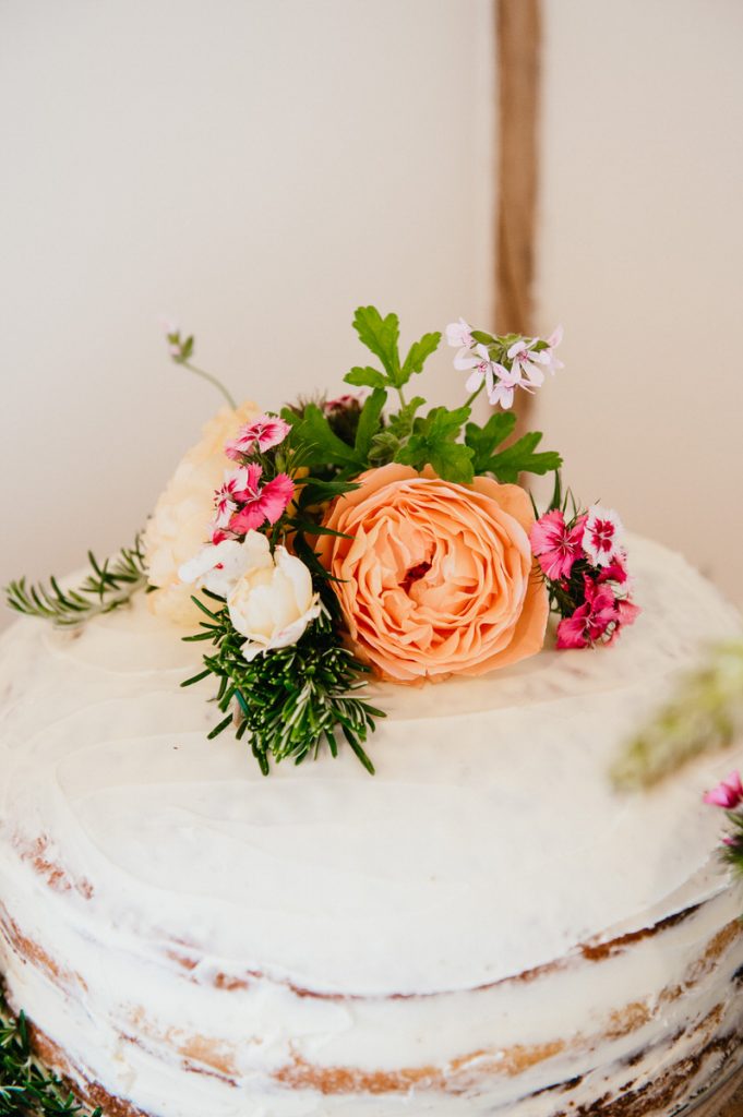 Home Made Wedding Cakes and Peony Flower Decor