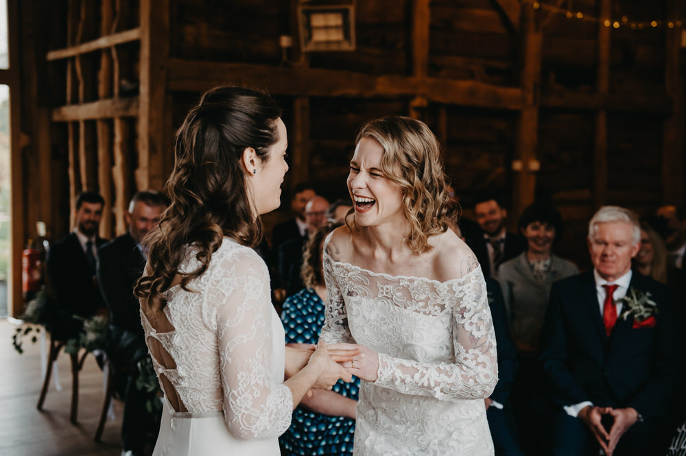 Relaxed and Natural Ceremony Photography - Silchester Farm Wedding