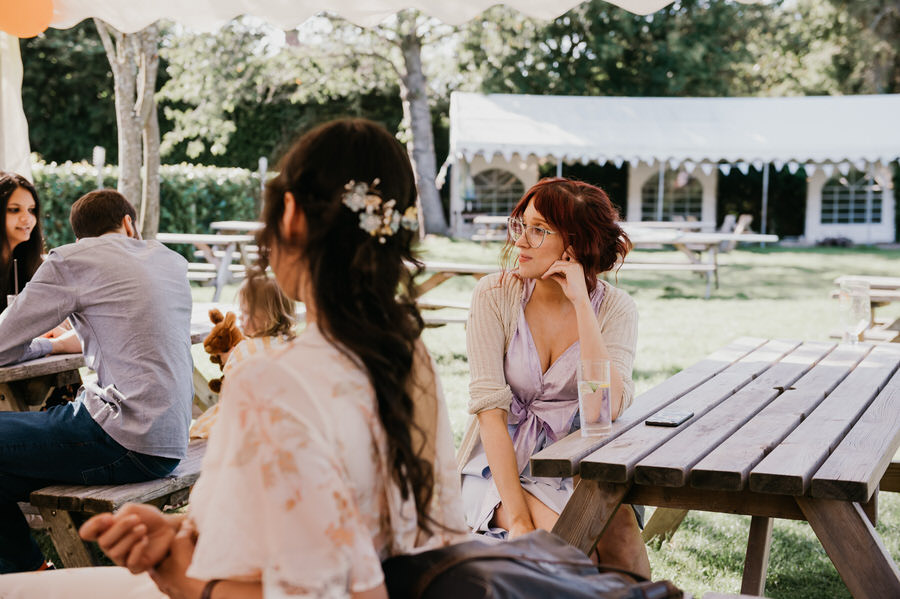 Candid Wedding Guest Photography - Relaxed Surrey Marquee Wedding