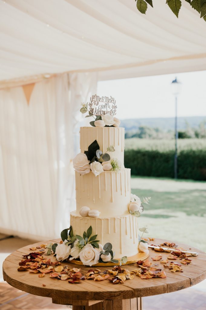 Home Made Three Tier Wedding Cake
