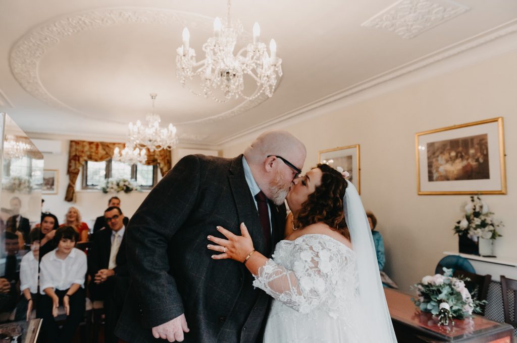 Couple Share First Kiss as a Married Couple