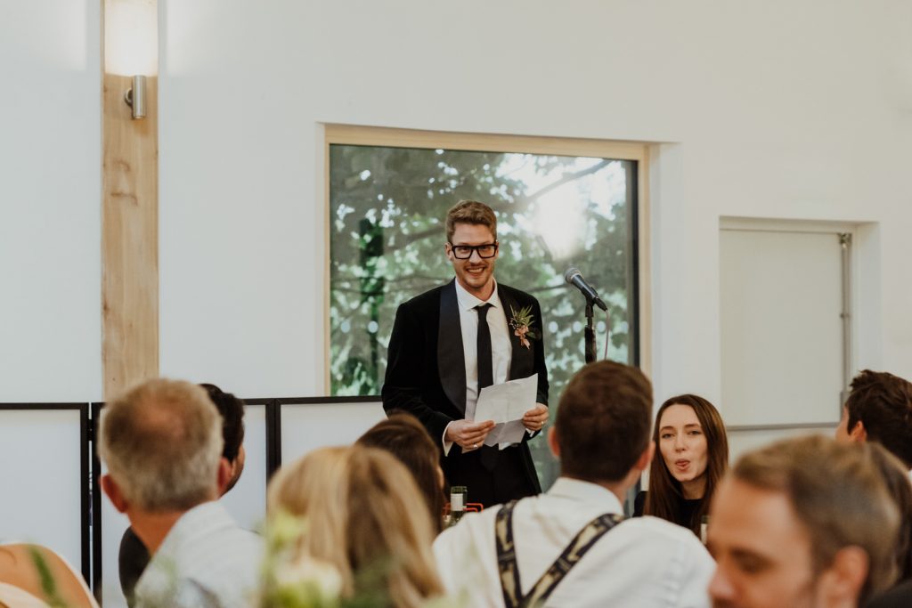 Groom Gives Speech at Holford Arms Wedding