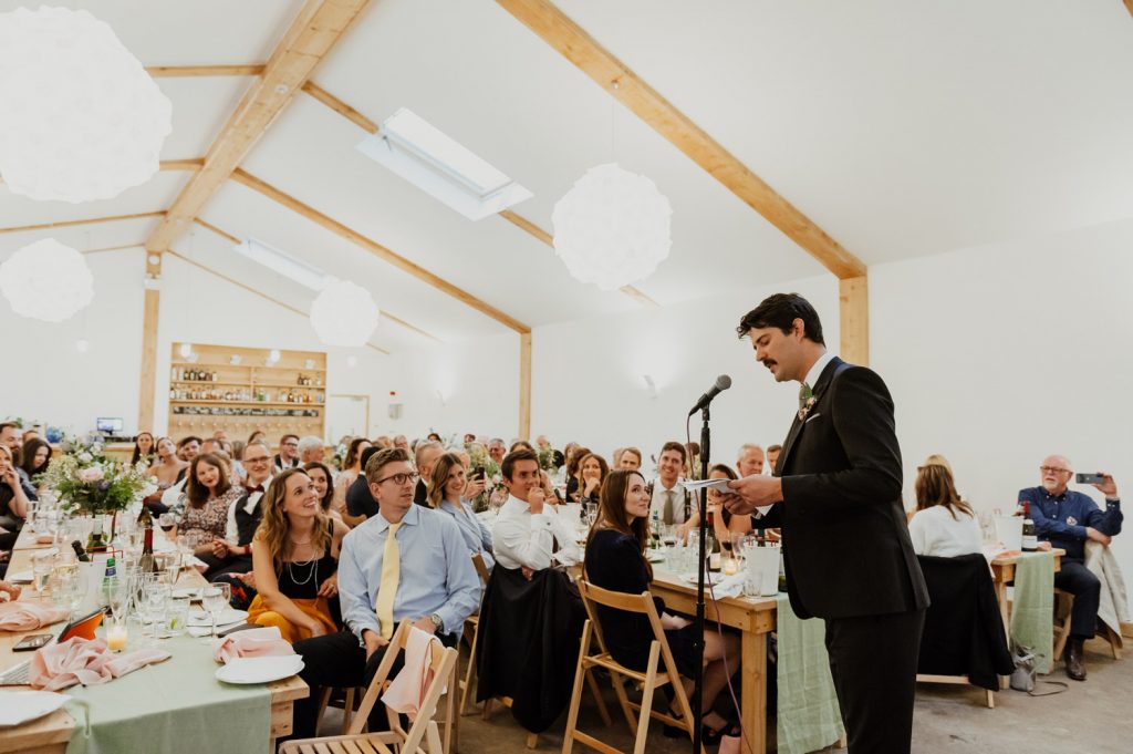 Best Man Gives Speech at Holford Arms Wedding