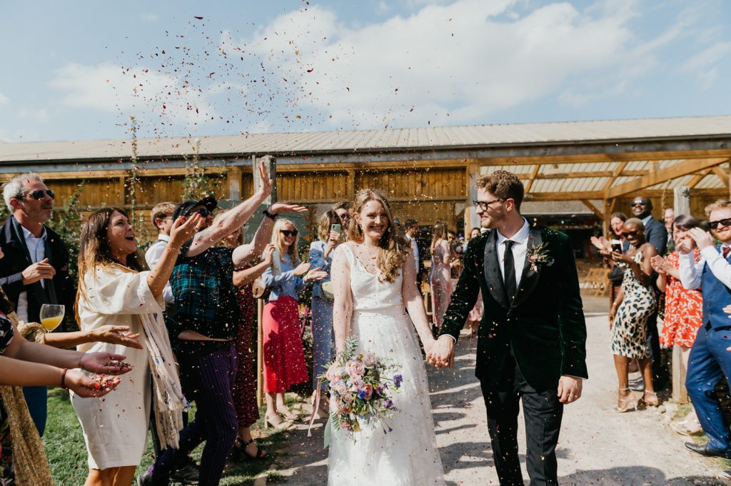Fun Wedding Confetti Photography - Cotswolds Wedding Photography
