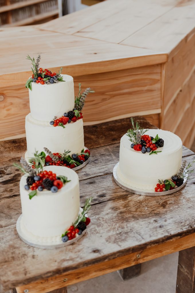 Trio of Wedding Cakes - Cotswolds Wedding Photography