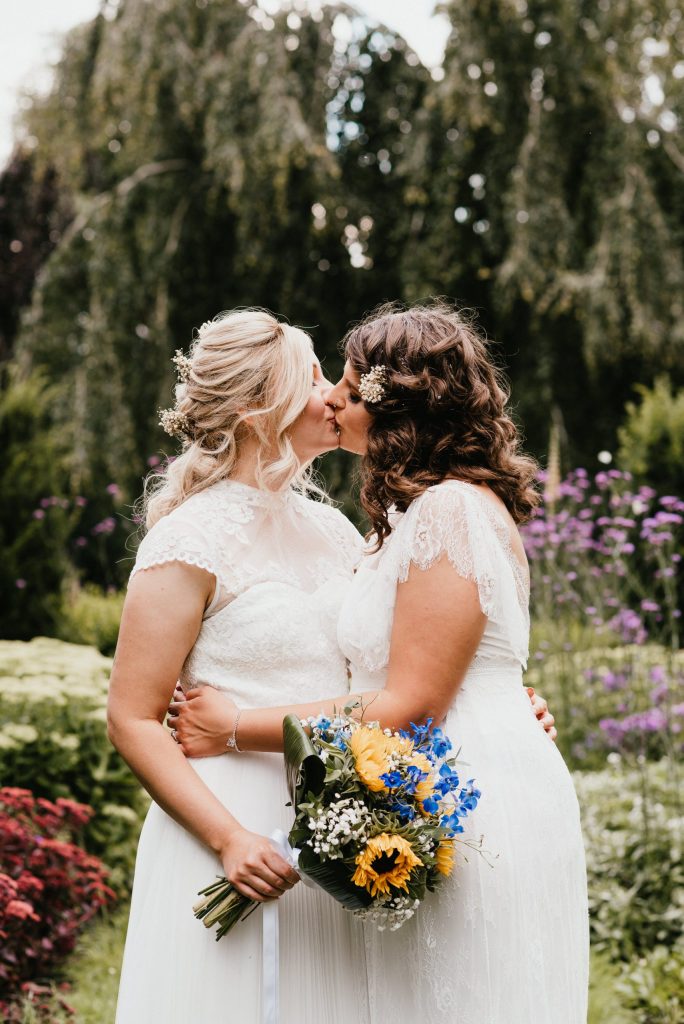 Romantic and Natural LGBTQ Wedding Photography - Chaucer Barn Wedding