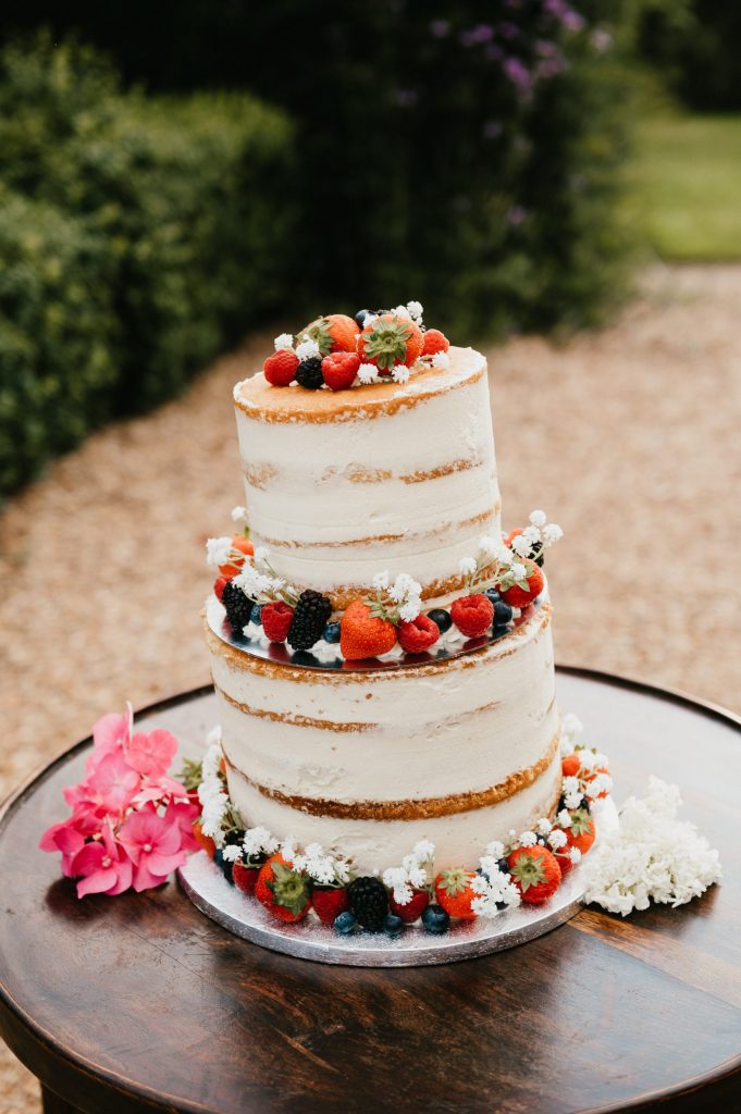 Naked Two Tier Wedding Cake