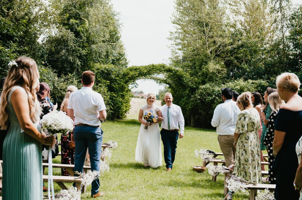 Outdoor Wedding Ceremony - Chaucer Barn