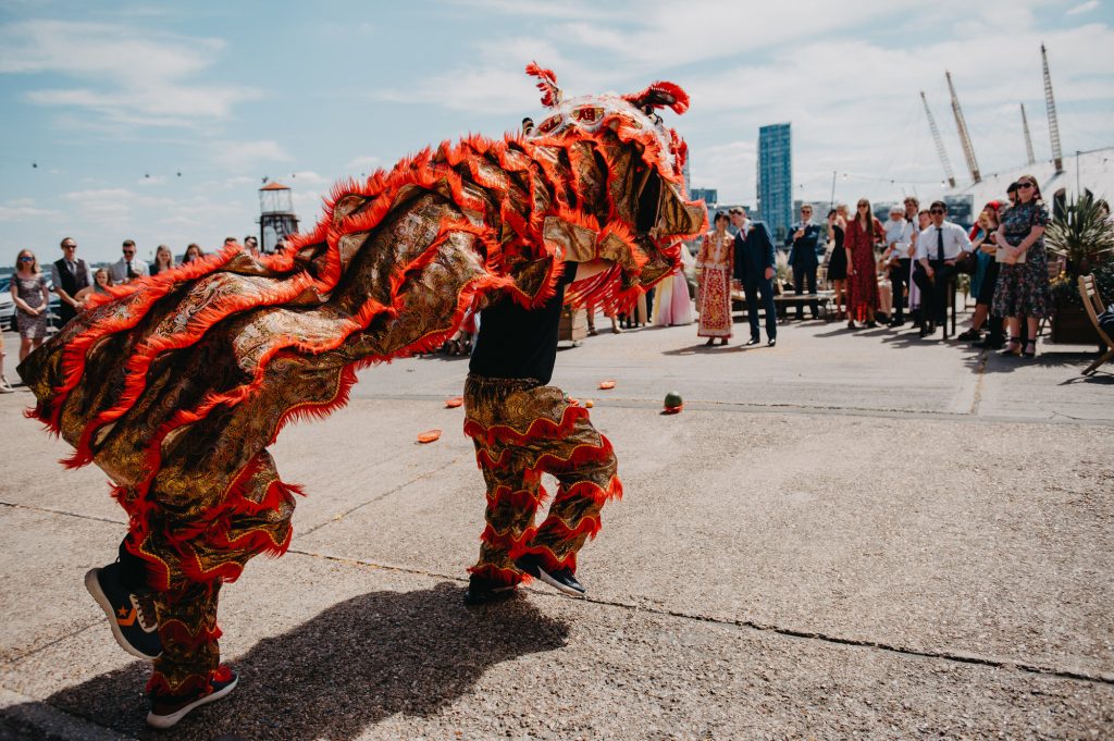 Dragon Dance Ceremony for Chinese Wedding - London Wedding Photography