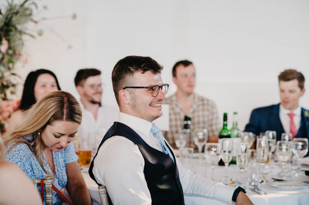 Candid Guest Reaction During Speeches - Trinity Buoy Wharf Wedding