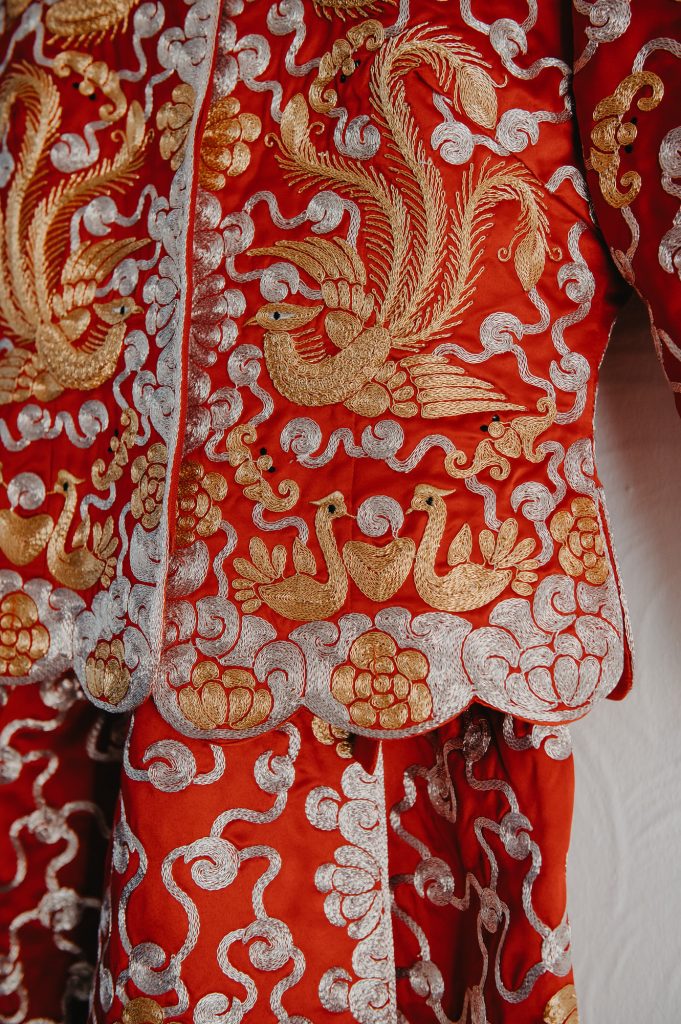 Details of Traditional Chinese Wedding Outfit