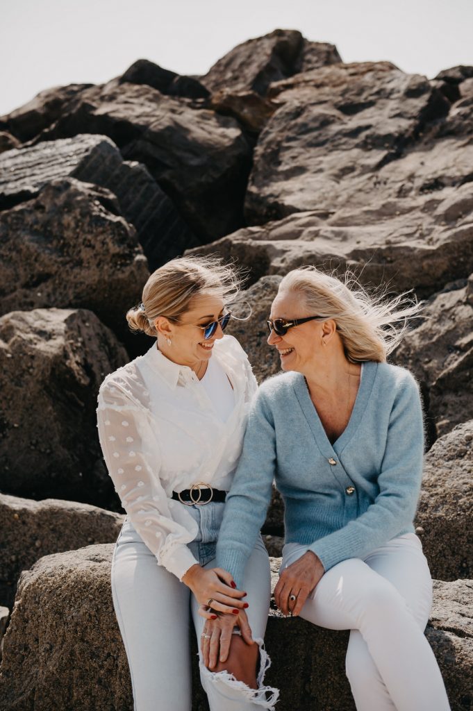 Mother and Daughter Portrait - Beach Family Photography