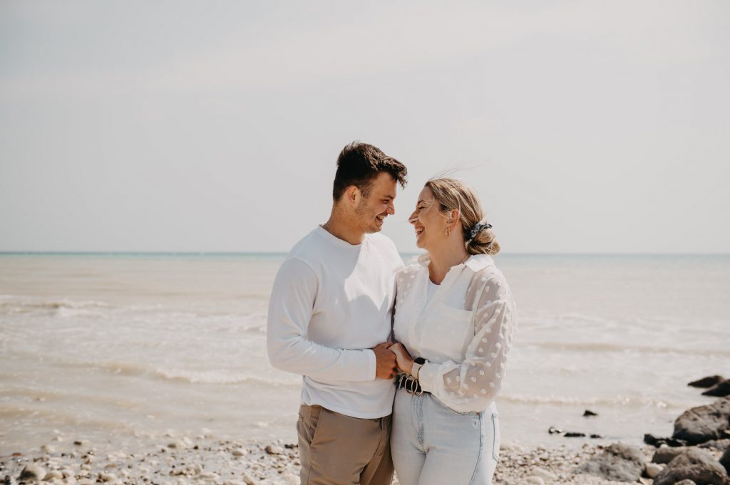Sussex Beach Family Shoot - Relaxed Couples Portrait