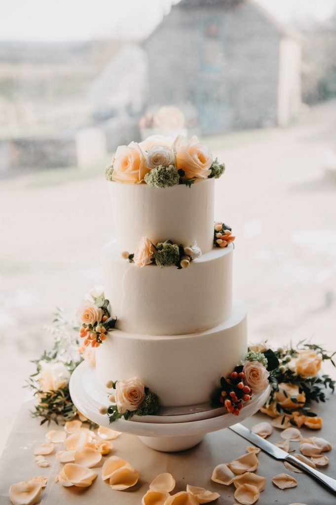 Three Tier Wedding Cake - Grittenham Barn Wedding