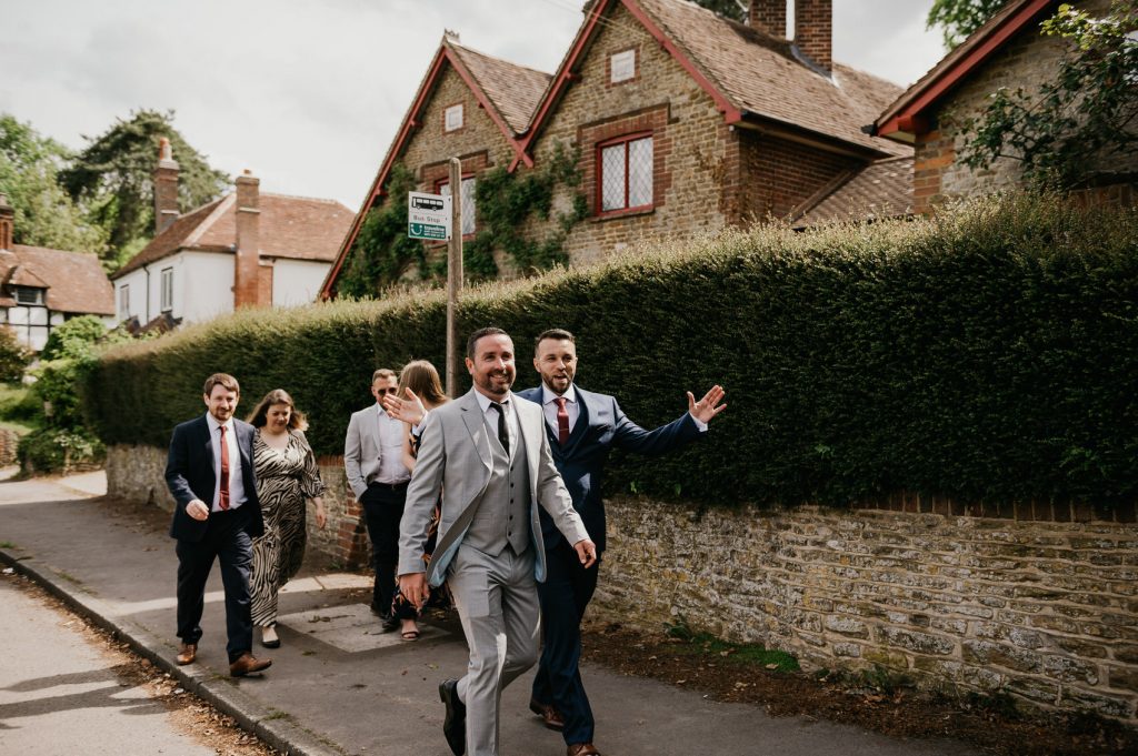Arrival of The Groom For Surrey Wedding