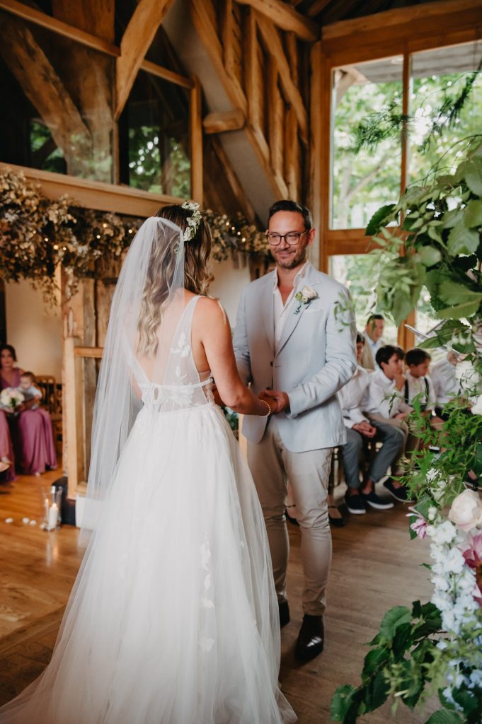 Relaxed Wedding at Bury Court Barn Ceremony 