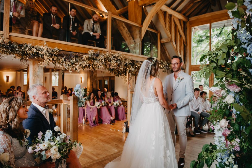 Wedding at Bury Court Barn - Ceremony Photography