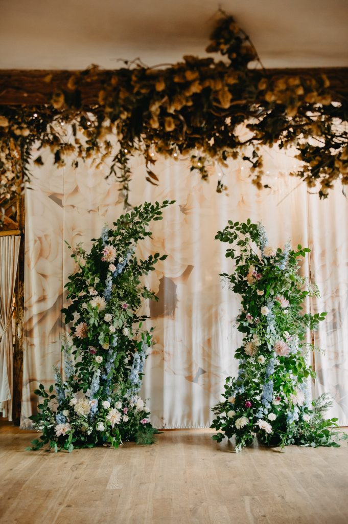 Floral Arch for Wedding at Bury Court Barn