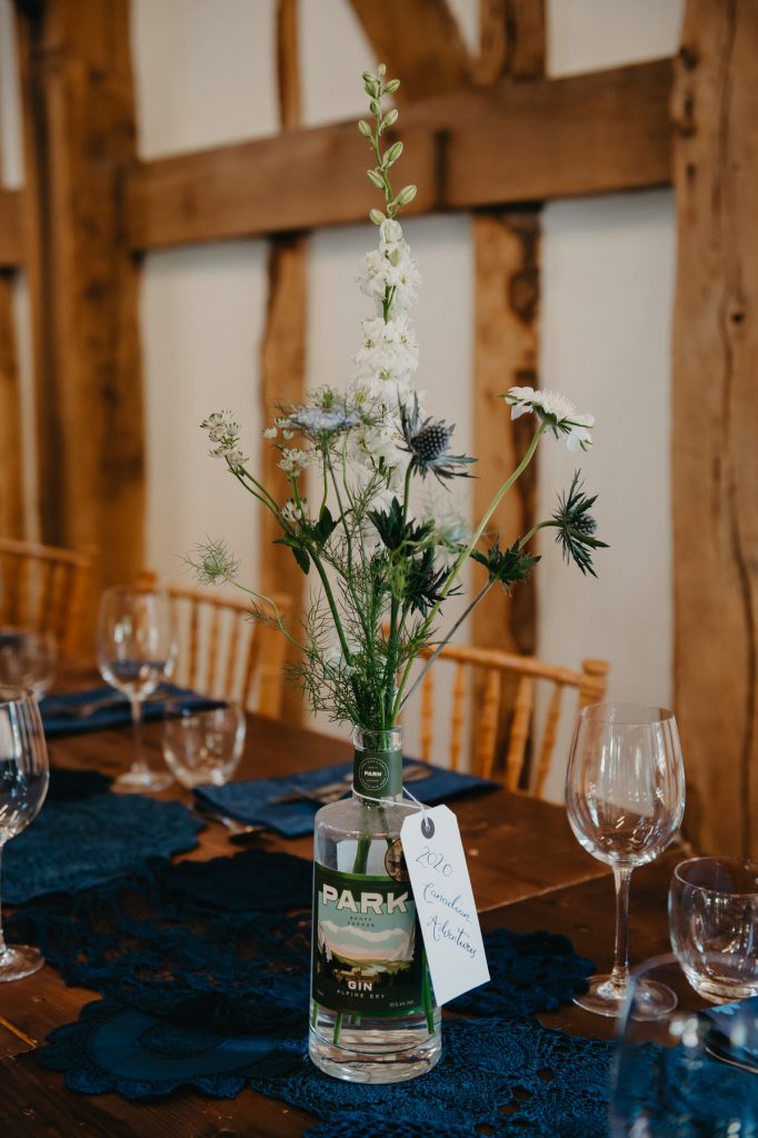 Wedding Flowers for Rumbolds Farm Wedding Breakfast Room