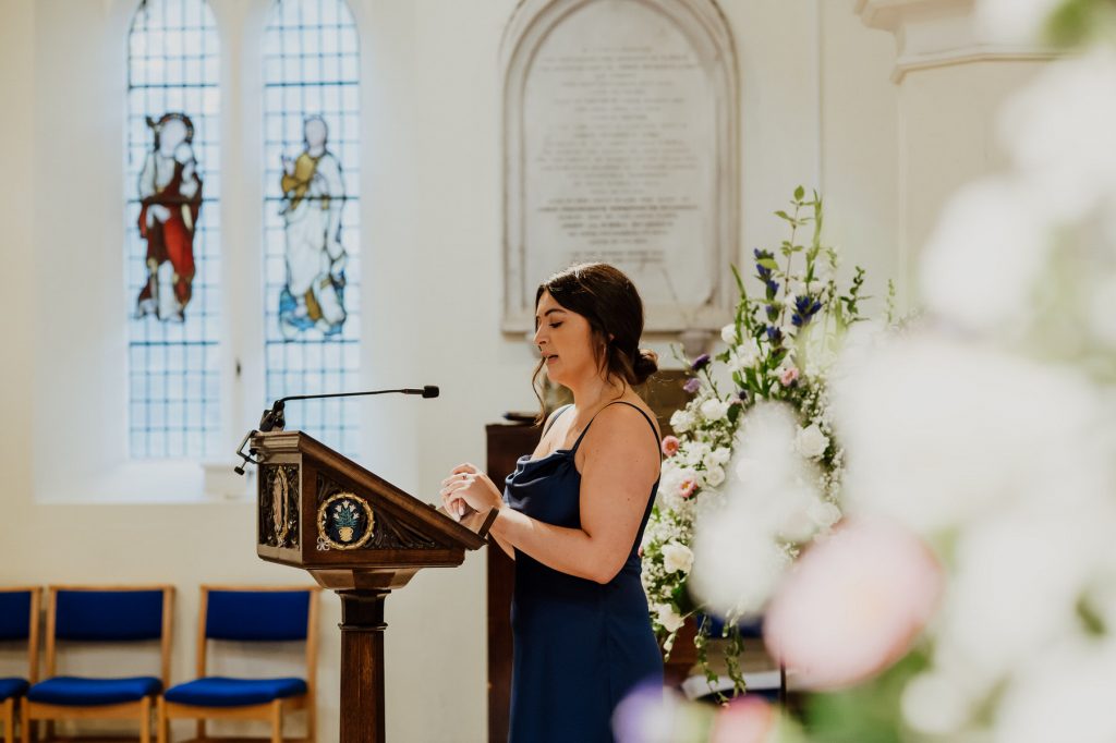 Wedding Reading at Church Wedding - Surrey Wedding Photography