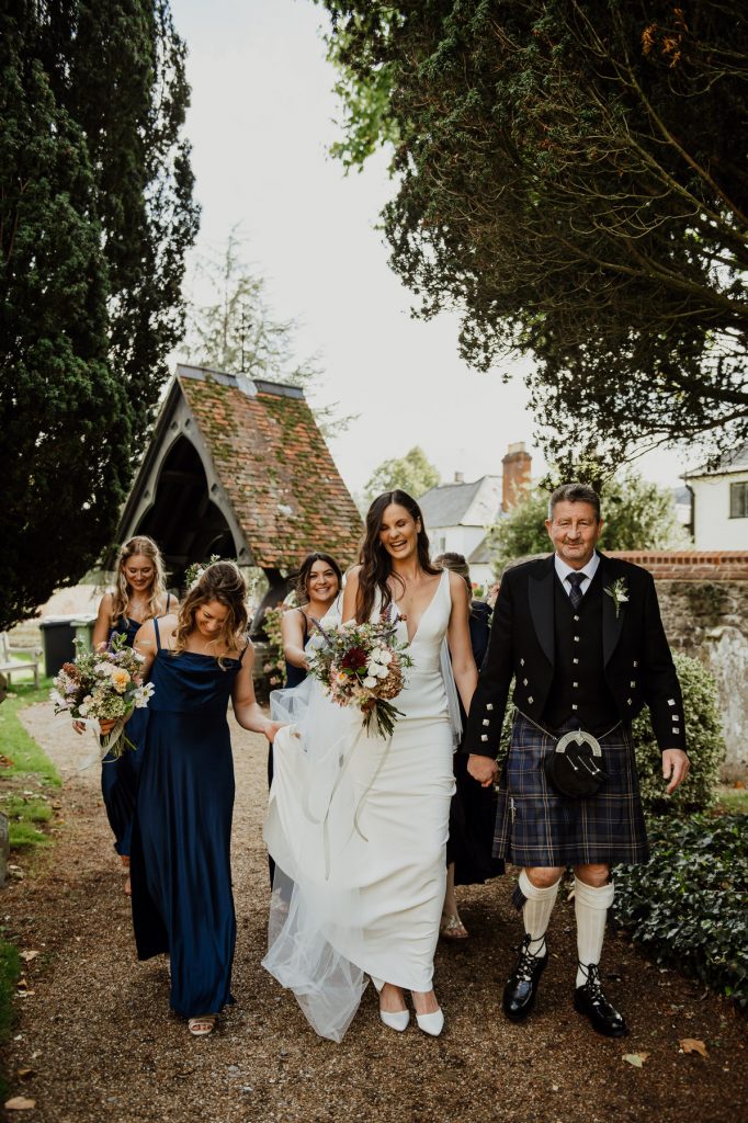 Suzanne Neville Bride at Small Church Wedding - Surrey Wedding Photographer