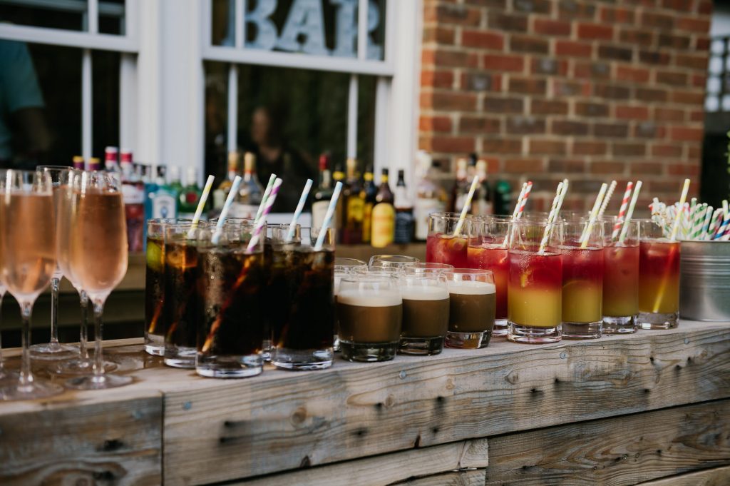 Drinks for Home Made Wedding Bar - DIY Wedding