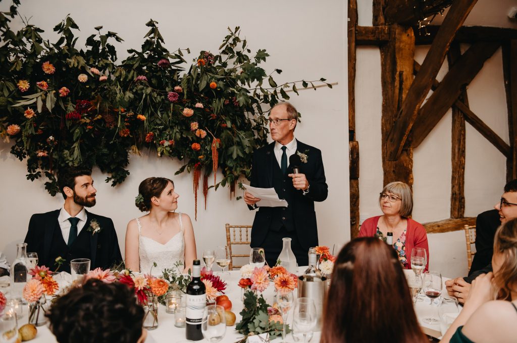 Father of the Bride Wedding Speech - Old Luxters Barn Wedding