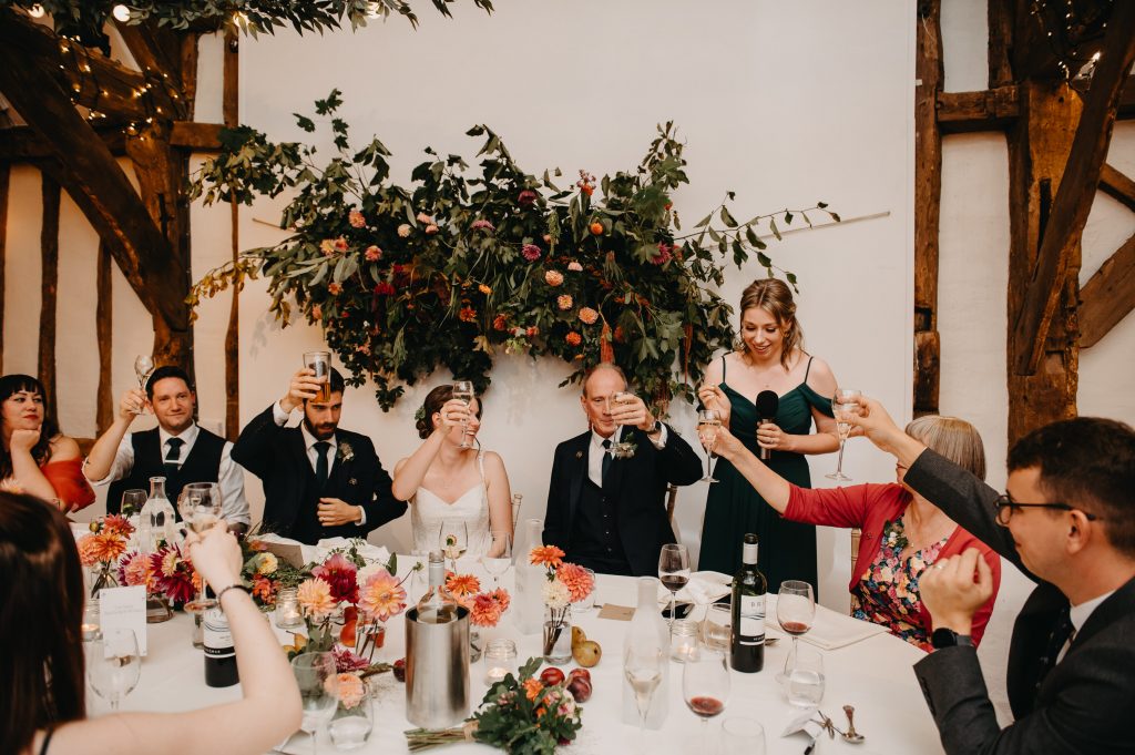 Wedding Speeches - Top Table Olf Luxters Barn Wedding 