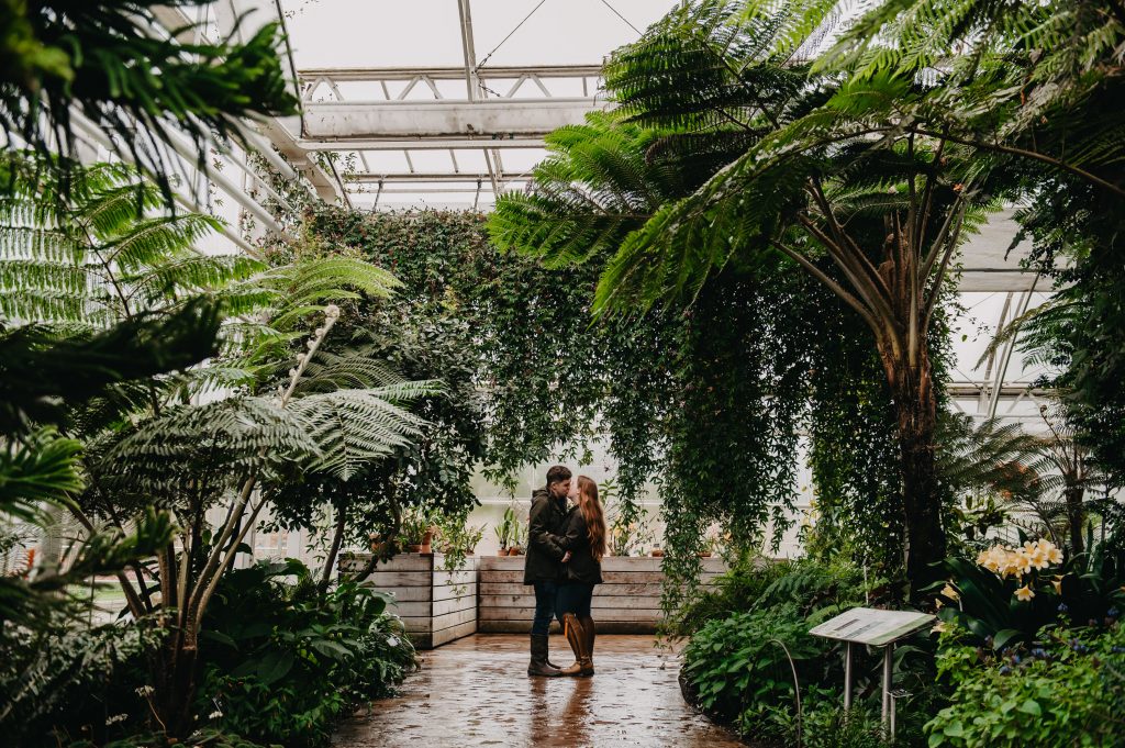 Romantic RHS Wisley Glasshouse Couples Session