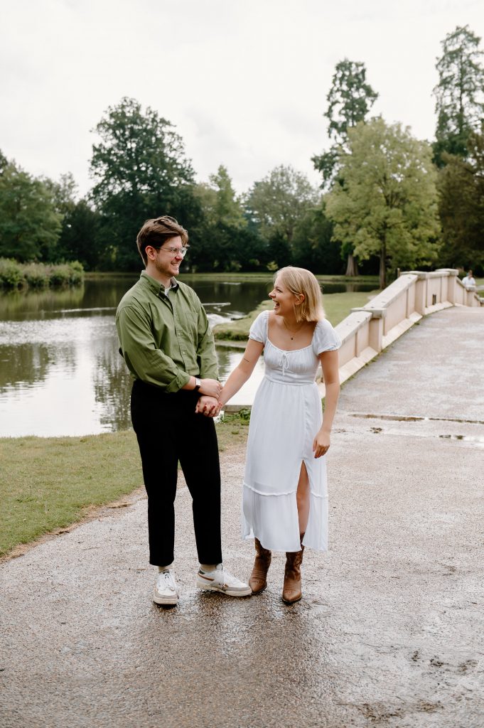 Candid and Relaxed Surprise Surprise Painshill Park Engagement Photography