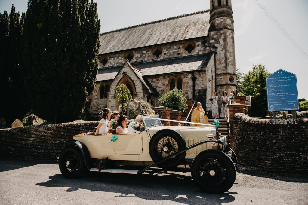 Brides Arrival at Church - Documentary Wedding Photography Surrey