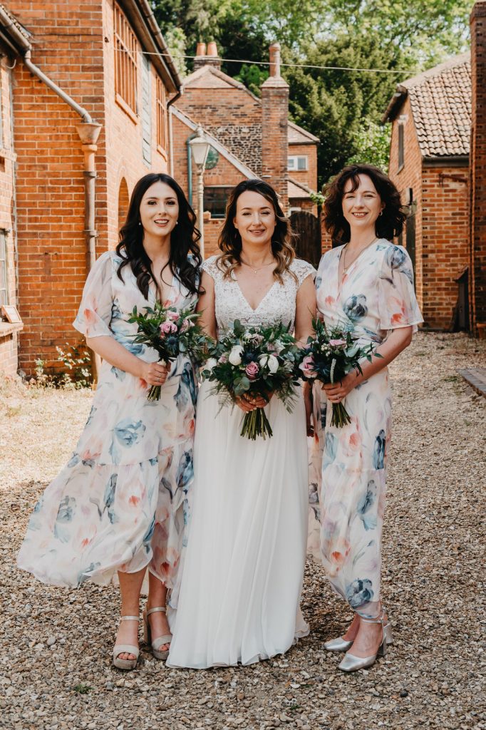 Bride and Her Sisters - Farnham Pottery Wedding