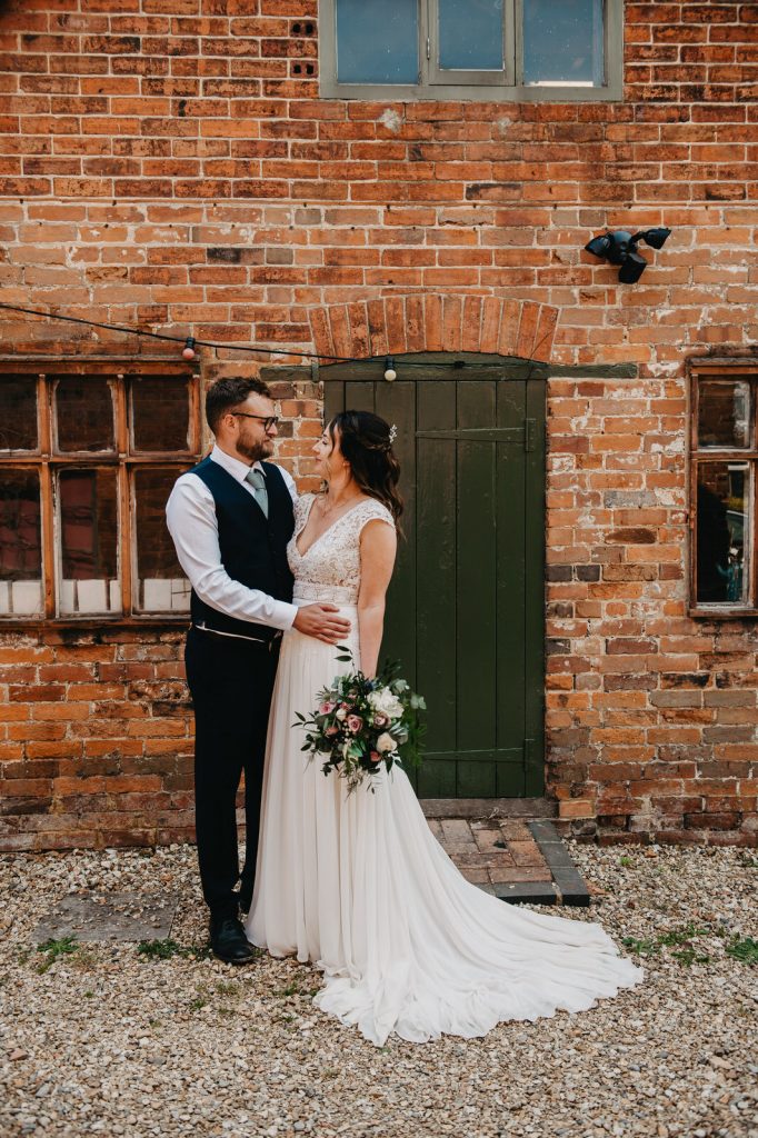 Relaxed and Natural Couples Wedding Portrait - The Farnham Pottery