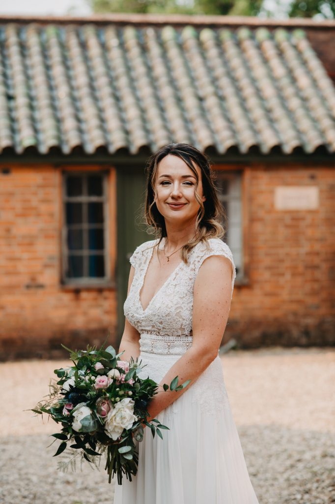 Natural and Relaxed Wedding Portrait - Farnham Pottery Wedding