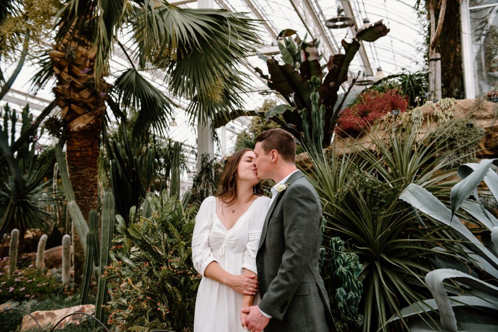 Couple Kiss in RHS Wisley Glasshouse